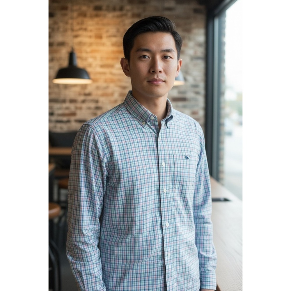 Vineyard Vines‎ Button Down Shirt Mens Small Blue Plaid